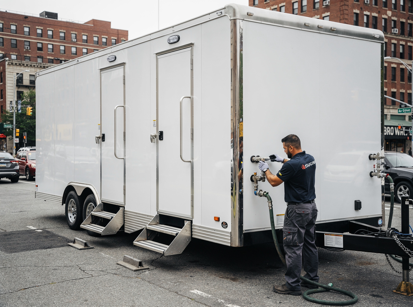 Luxury Restroom Trailer Rental in Newark, NJ